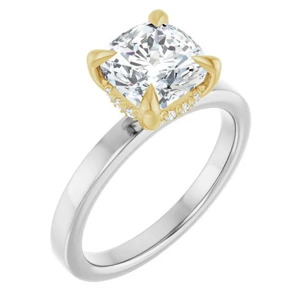 Claw-Prong Hidden Halo-Style Engagement Ring Arezzo Jewelers Elmwood Park, IL