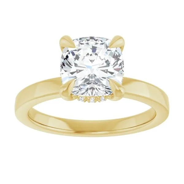Claw-Prong Hidden Halo-Style Engagement Ring Image 3 Northwood Jewelers Northwood, OH