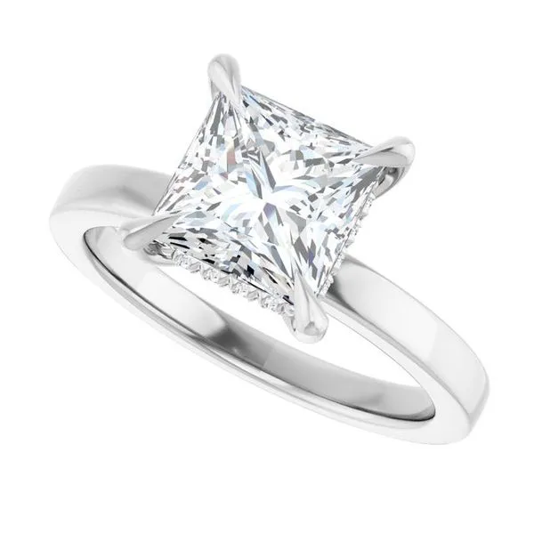 Claw-Prong Hidden Halo-Style Engagement Ring Image 5 Vulcan's Forge LLC KANSAS CITY, MO