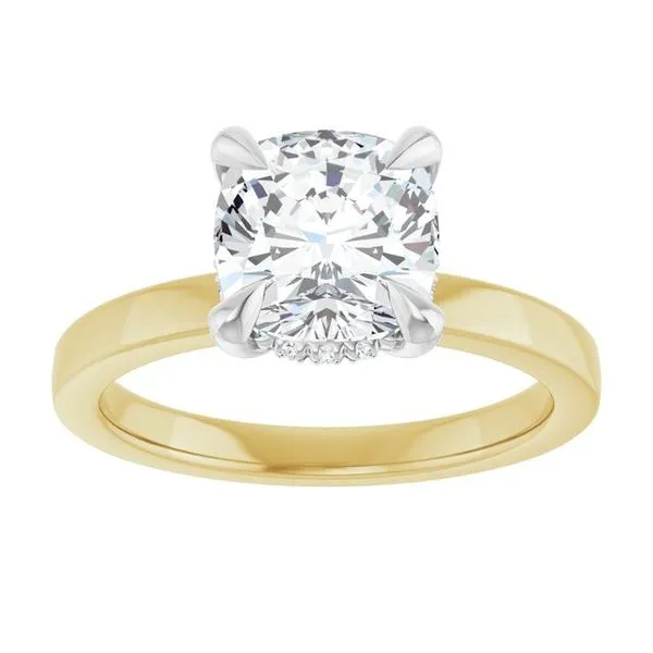 Claw-Prong Hidden Halo-Style Engagement Ring Image 3 JF Jones Jewelers Rochester, NY