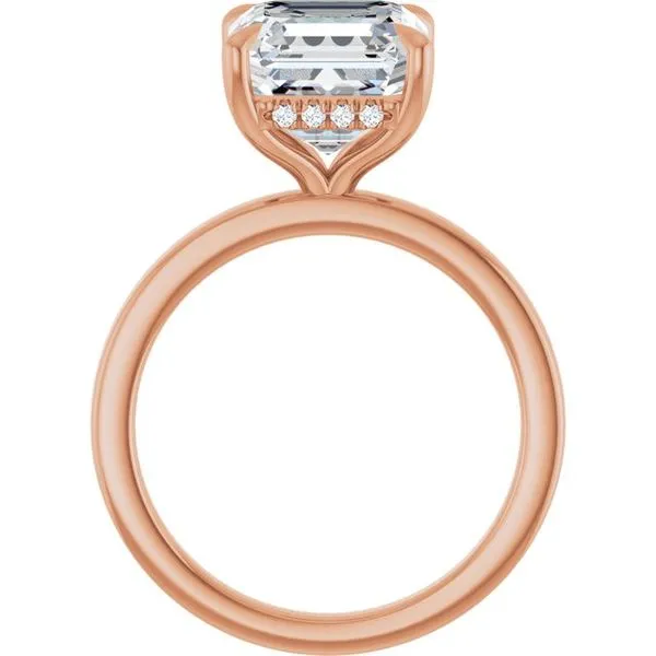 Claw-Prong Hidden Halo-Style Engagement Ring Image 2 Arezzo Jewelers Elmwood Park, IL