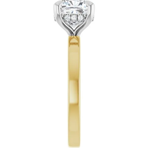 Claw-Prong Hidden Halo-Style Engagement Ring Image 4 Don's Jewelry & Design Washington, IA