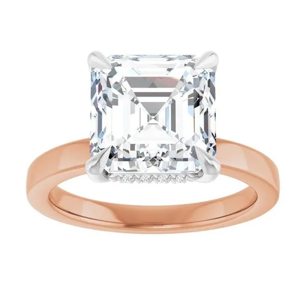 Claw-Prong Hidden Halo-Style Engagement Ring Image 3 Northwood Jewelers Northwood, OH