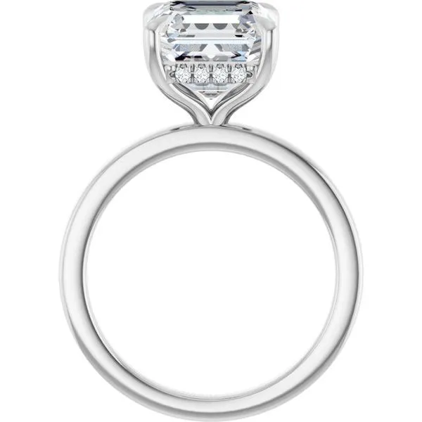 Claw-Prong Hidden Halo-Style Engagement Ring Image 2 Ocean View Jewelers Millville, DE