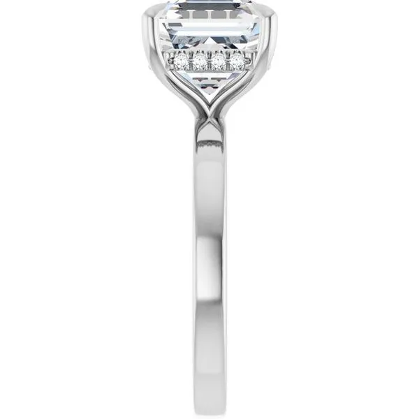 Claw-Prong Hidden Halo-Style Engagement Ring Image 4 Ocean View Jewelers Millville, DE