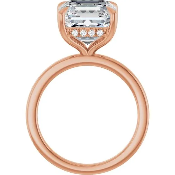 Claw-Prong Hidden Halo-Style Engagement Ring Image 2 Don's Jewelry & Design Washington, IA