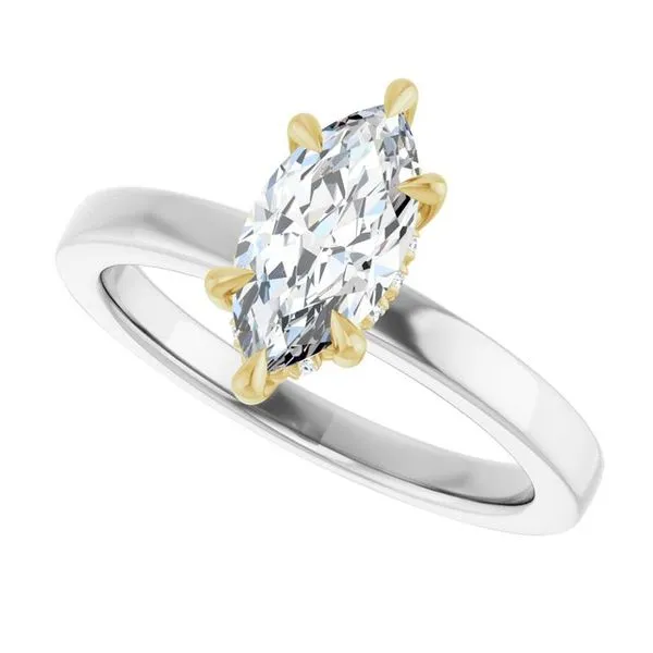 Claw-Prong Hidden Halo-Style Engagement Ring Image 5 Northwood Jewelers Northwood, OH