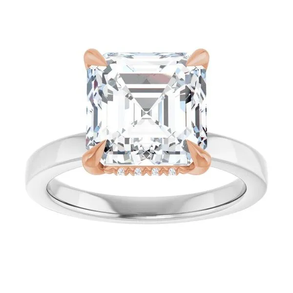 Claw-Prong Hidden Halo-Style Engagement Ring Image 3 JF Jones Jewelers Rochester, NY