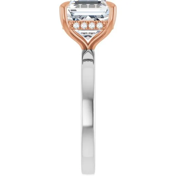 Claw-Prong Hidden Halo-Style Engagement Ring Image 4 Don's Jewelry & Design Washington, IA