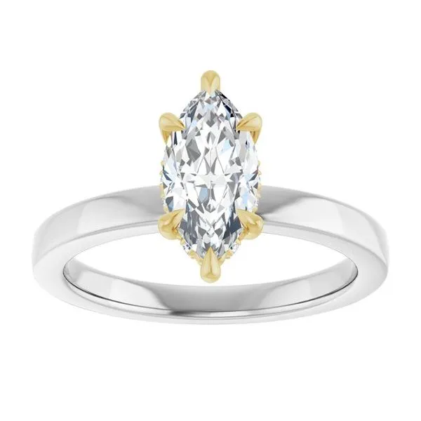 Claw-Prong Hidden Halo-Style Engagement Ring Image 3 Don's Jewelry & Design Washington, IA