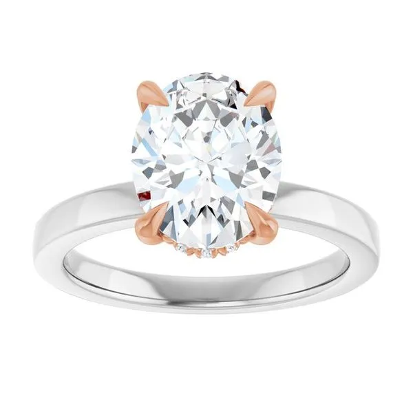 Claw-Prong Hidden Halo-Style Engagement Ring Image 3 Vulcan's Forge LLC KANSAS CITY, MO