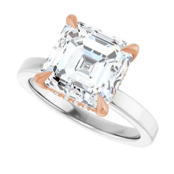 Claw-Prong Hidden Halo-Style Engagement Ring Image 5 J. West Jewelers Round Rock, TX