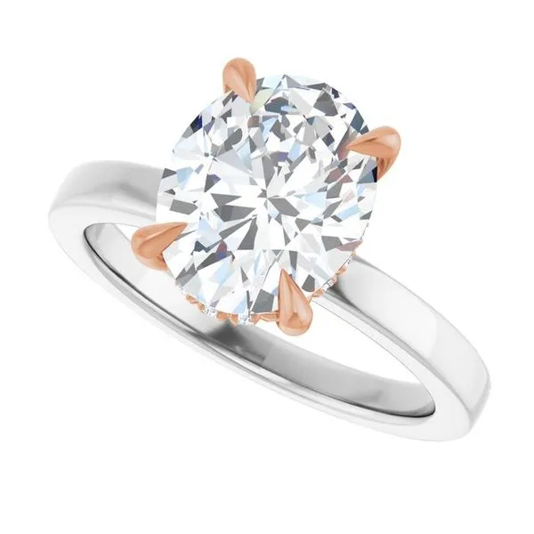 Claw-Prong Hidden Halo-Style Engagement Ring Image 5 Jimmy Smith Jewelers Decatur, AL