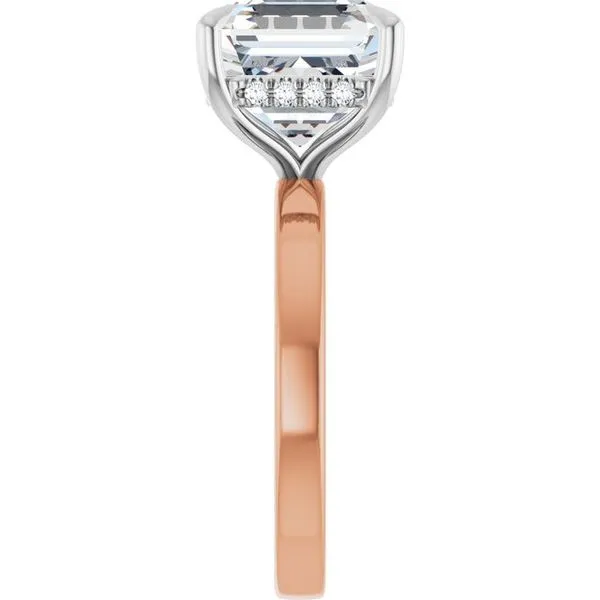 Claw-Prong Hidden Halo-Style Engagement Ring Image 4 Hudson Valley Goldsmith New Paltz, NY