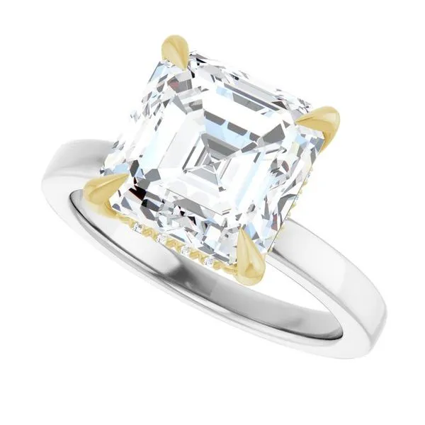 Claw-Prong Hidden Halo-Style Engagement Ring Image 5 Don's Jewelry & Design Washington, IA