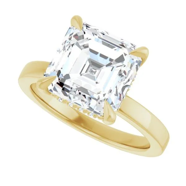 Claw-Prong Hidden Halo-Style Engagement Ring Image 5 Ocean View Jewelers Millville, DE