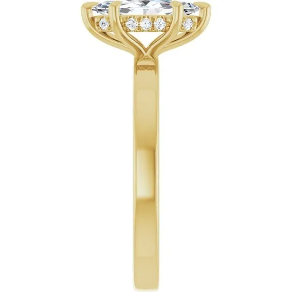 Claw-Prong Hidden Halo-Style Engagement Ring Image 4 Futer Bros Jewelers York, PA