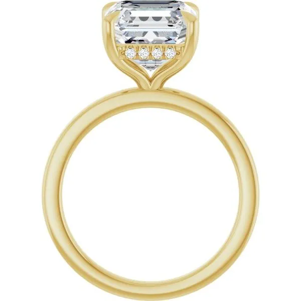 Claw-Prong Hidden Halo-Style Engagement Ring Image 2 Don's Jewelry & Design Washington, IA