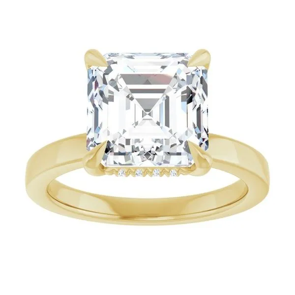 Claw-Prong Hidden Halo-Style Engagement Ring Image 3 Arezzo Jewelers Elmwood Park, IL