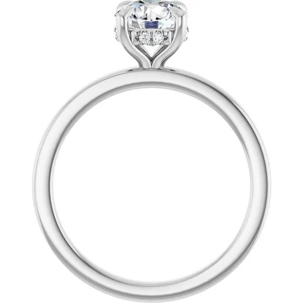 Claw-Prong Hidden Halo-Style Engagement Ring Image 2 Northwood Jewelers Northwood, OH