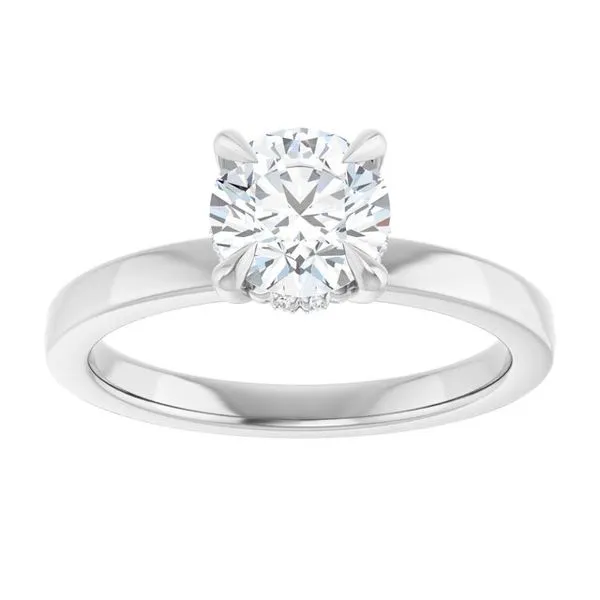 Claw-Prong Hidden Halo-Style Engagement Ring Image 3 Northwood Jewelers Northwood, OH