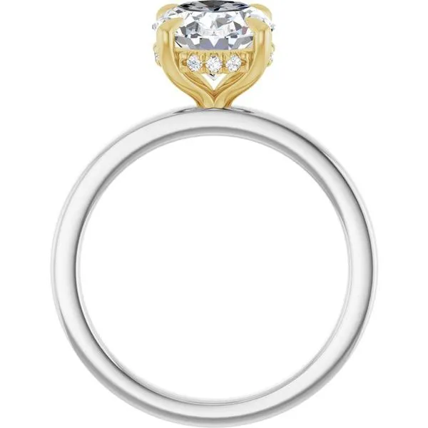 Claw-Prong Hidden Halo-Style Engagement Ring Image 2 The Jewelry Source El Segundo, CA