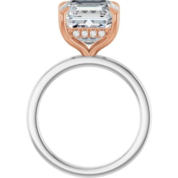 Claw-Prong Hidden Halo-Style Engagement Ring Image 2 Redlands Jewelers Redlands, CA