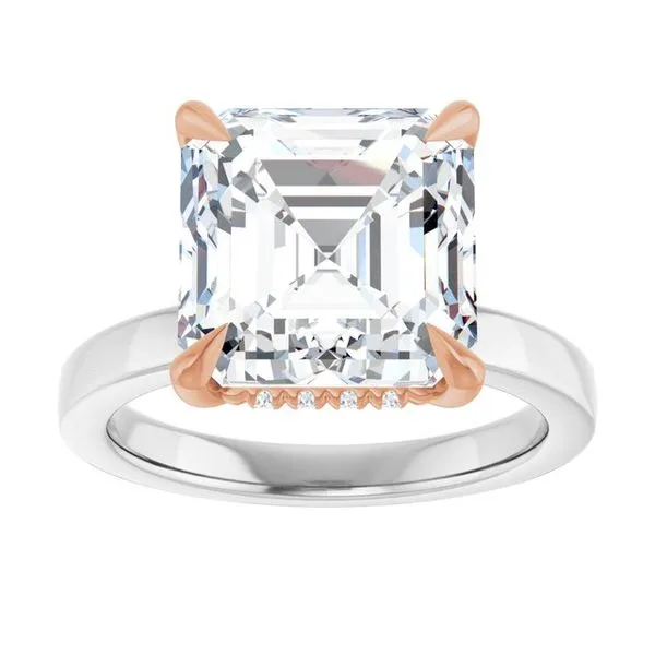 Claw-Prong Hidden Halo-Style Engagement Ring Image 3 Northwood Jewelers Northwood, OH