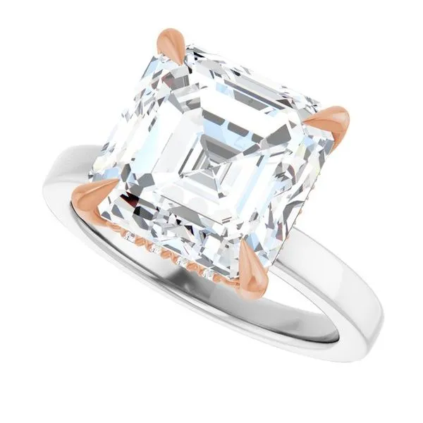 Claw-Prong Hidden Halo-Style Engagement Ring Image 5 Clater Jewelers Louisville, KY