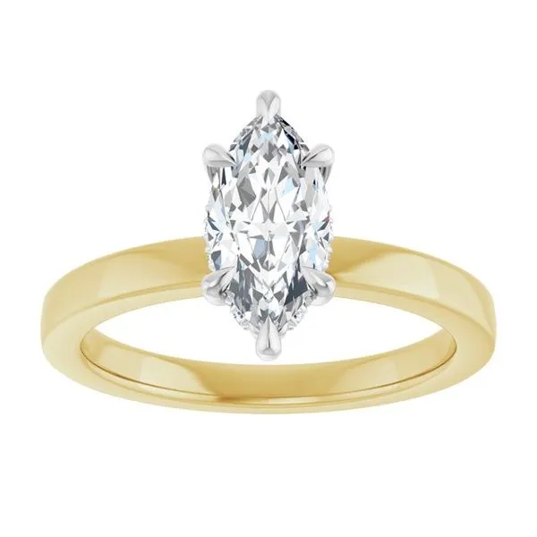 Claw-Prong Hidden Halo-Style Engagement Ring Image 3 Don's Jewelry & Design Washington, IA