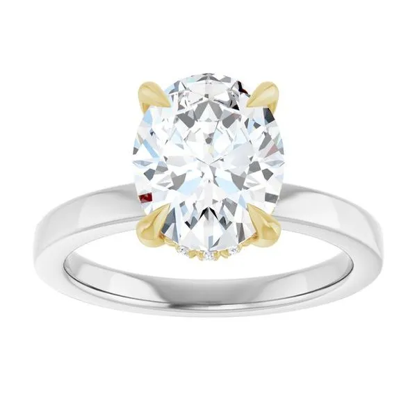 Claw-Prong Hidden Halo-Style Engagement Ring Image 3 Ocean View Jewelers Millville, DE