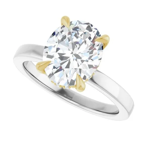 Claw-Prong Hidden Halo-Style Engagement Ring Image 5 JF Jones Jewelers Rochester, NY