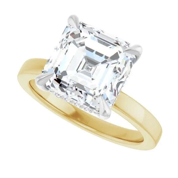 Claw-Prong Hidden Halo-Style Engagement Ring Image 5 Stuart Benjamin & Co. Jewelry Designs San Diego, CA