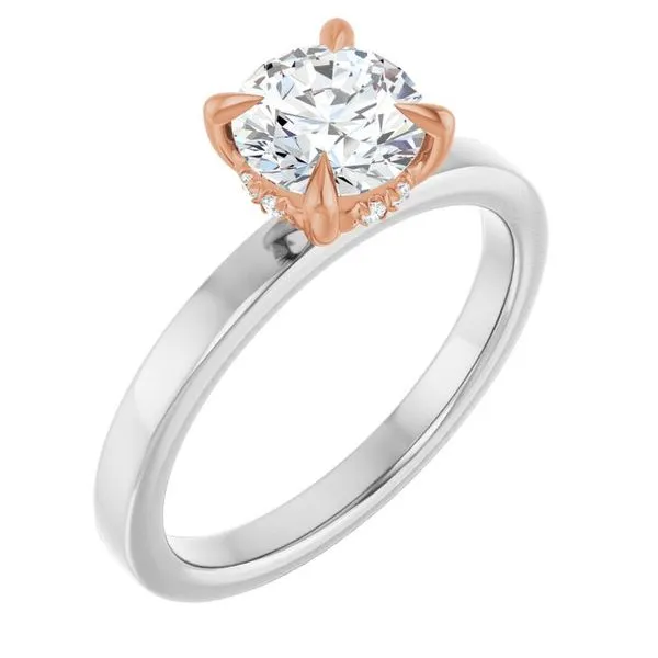 Claw-Prong Hidden Halo-Style Engagement Ring J. Thomas Jewelers Rochester Hills, MI