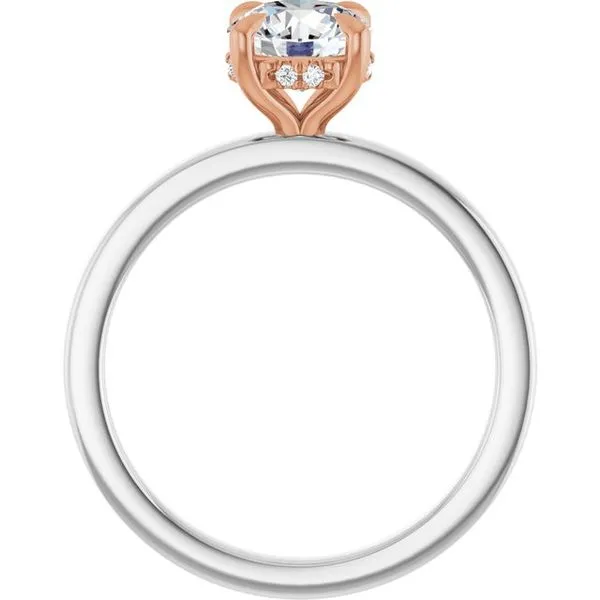 Claw-Prong Hidden Halo-Style Engagement Ring Image 2 Don's Jewelry & Design Washington, IA