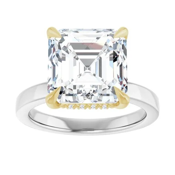 Claw-Prong Hidden Halo-Style Engagement Ring Image 3 Don's Jewelry & Design Washington, IA