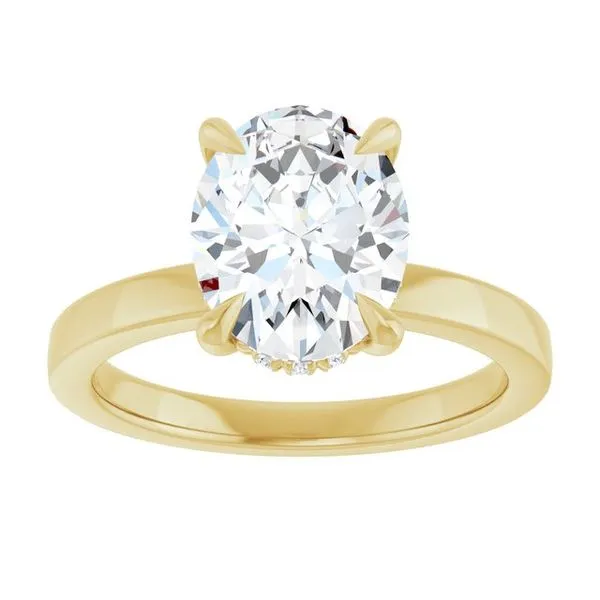 Claw-Prong Hidden Halo-Style Engagement Ring Image 3 JF Jones Jewelers Rochester, NY