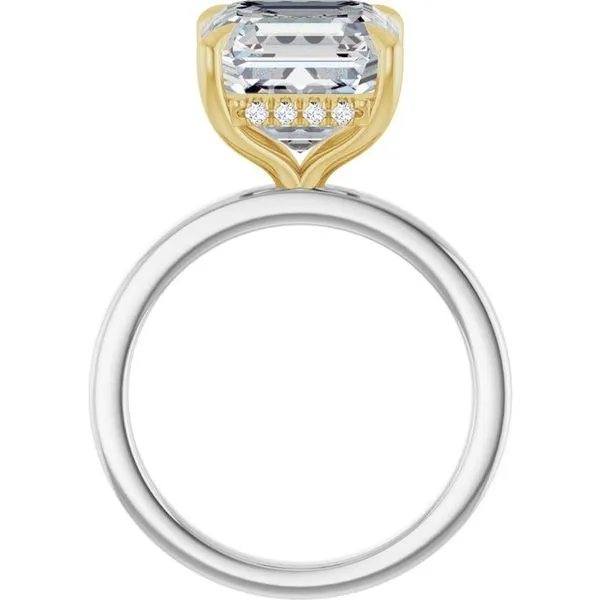Claw-Prong Hidden Halo-Style Engagement Ring Image 2 Don's Jewelry & Design Washington, IA