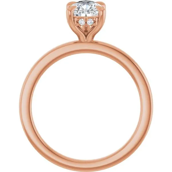 Claw-Prong Hidden Halo-Style Engagement Ring Image 2 JF Jones Jewelers Rochester, NY