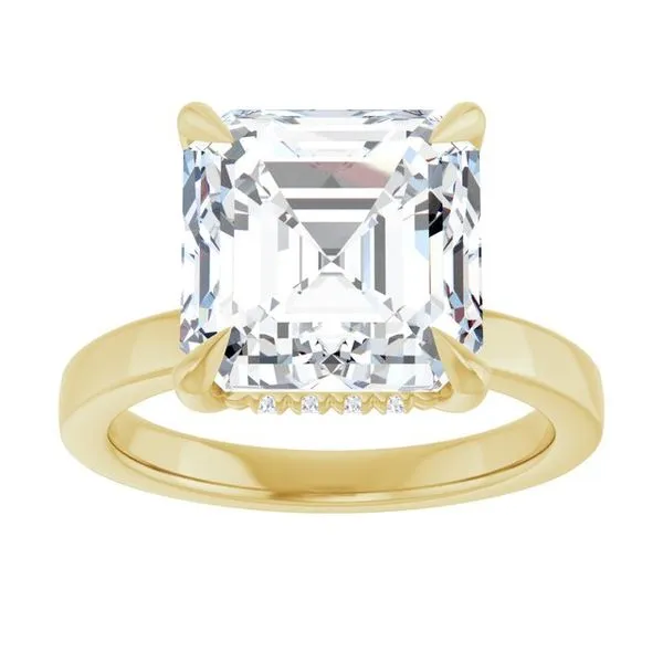 Claw-Prong Hidden Halo-Style Engagement Ring Image 3 J. West Jewelers Round Rock, TX