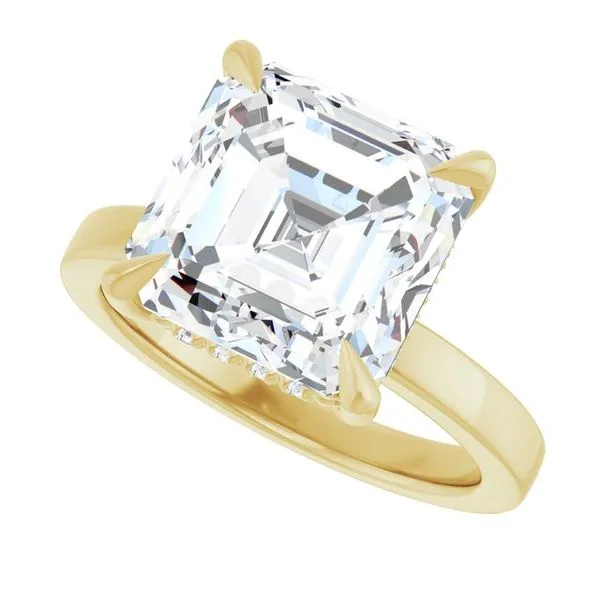 Claw-Prong Hidden Halo-Style Engagement Ring Image 5 Don's Jewelry & Design Washington, IA