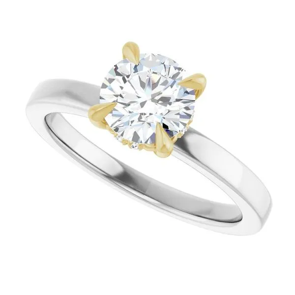 Claw-Prong Hidden Halo-Style Engagement Ring Image 5 Austin's Fine Diamonds & Jewelry Lyndhurst, NJ