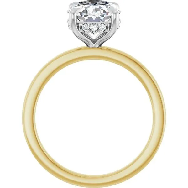 Claw-Prong Hidden Halo-Style Engagement Ring Image 2 Northwood Jewelers Northwood, OH