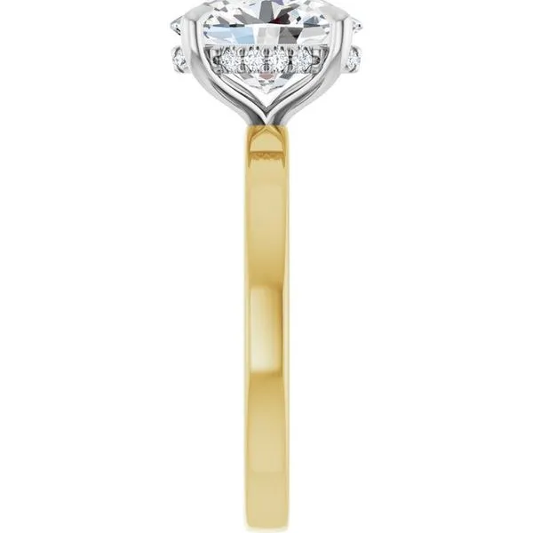 Claw-Prong Hidden Halo-Style Engagement Ring Image 4 Don's Jewelry & Design Washington, IA