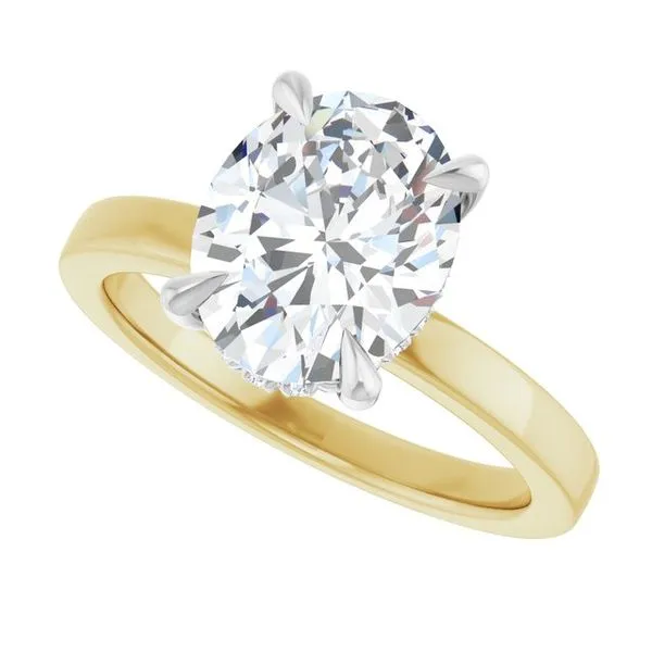 Claw-Prong Hidden Halo-Style Engagement Ring Image 5 Vulcan's Forge LLC KANSAS CITY, MO