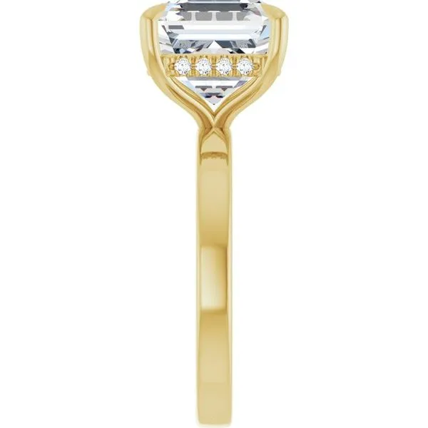 Claw-Prong Hidden Halo-Style Engagement Ring Image 4 J. West Jewelers Round Rock, TX