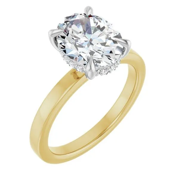 Claw-Prong Hidden Halo-Style Engagement Ring The Jewelry Source El Segundo, CA