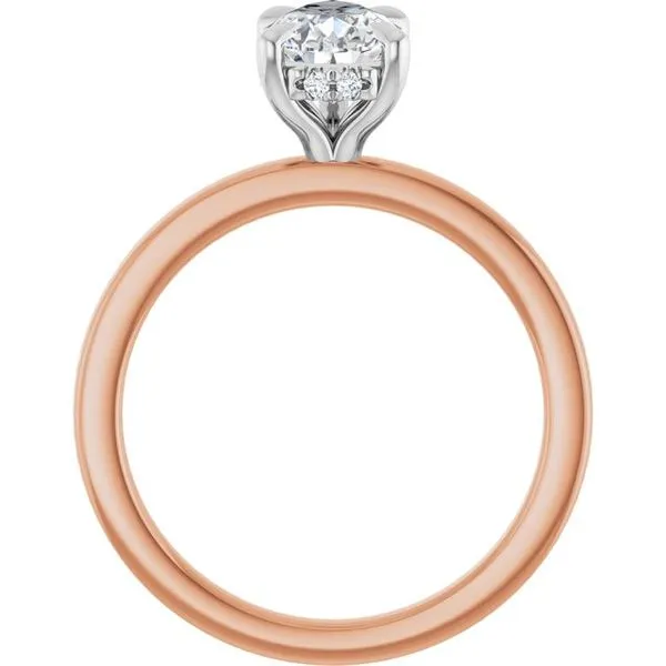 Claw-Prong Hidden Halo-Style Engagement Ring Image 2 Ocean View Jewelers Millville, DE