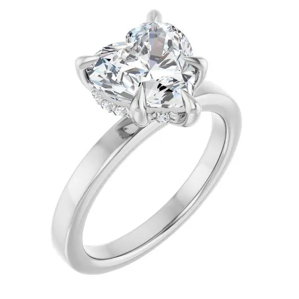 Claw-Prong Hidden Halo-Style Engagement Ring Futer Bros Jewelers York, PA