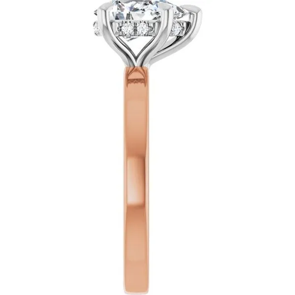 Claw-Prong Hidden Halo-Style Engagement Ring Image 4 Don's Jewelry & Design Washington, IA